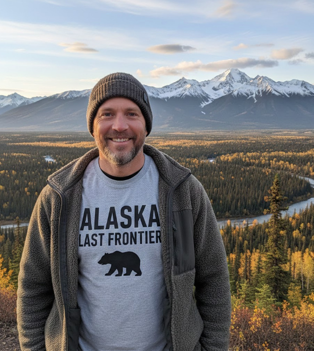 Gift idea for Alaska travelers - Alaska Last Frontier t shirt