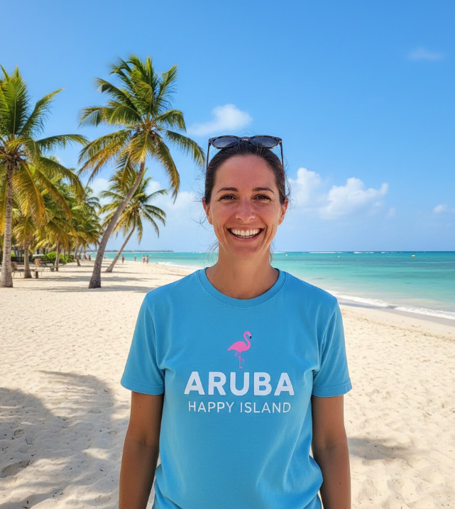 Gift idea for Aruba enthusiasts - Aruba Happy Island t shirt