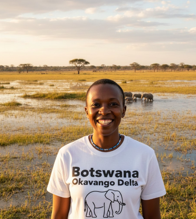 Gift idea for Botswana enthusiasts - Botswana Okavango Delta t shirt