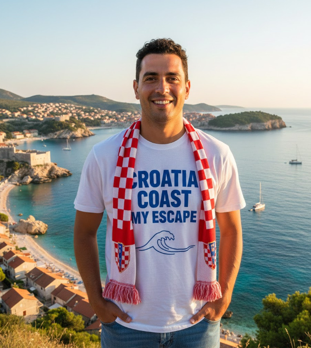 Gift idea for Croatia lovers - Croatia Coast My Escape t shirt