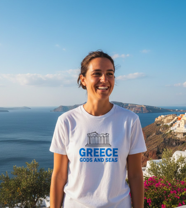 Gift idea for Greece travelers - Greece Gods And Seas t shirt