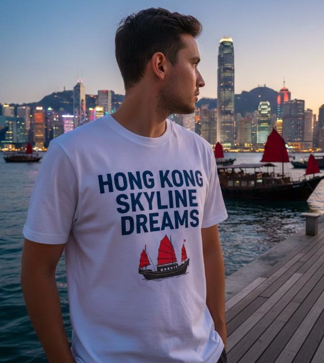 Gift idea for Hong Kong enthusiasts - Hong Kong Skyline Dreams t shirt