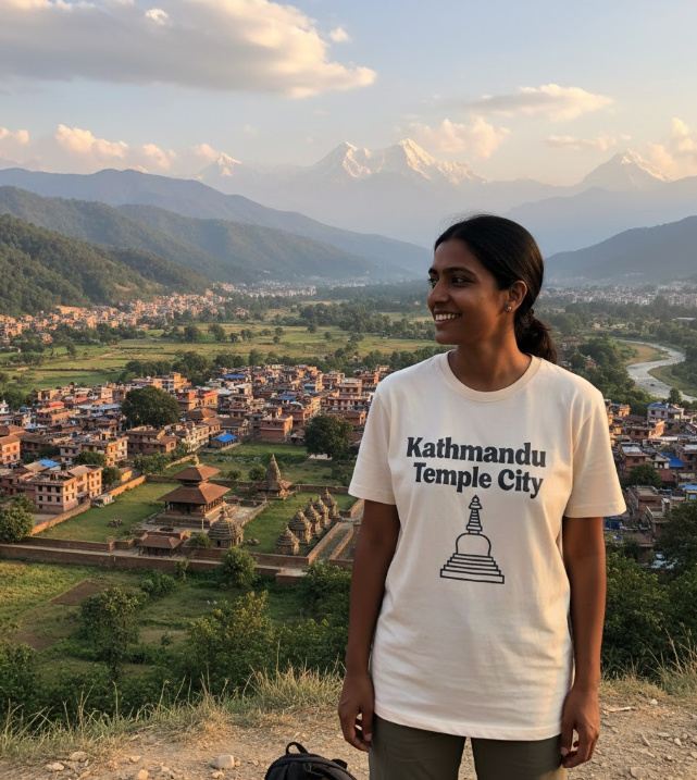 Gift idea for Kathmandu fans - Kathmandu Temple City t shirt