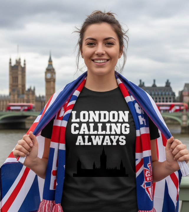 Gift idea for London enthusiasts - London Calling Always t shirt