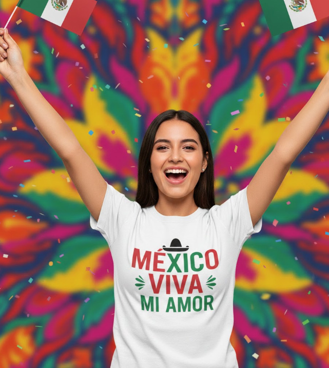 Gift idea for Mexico travelers - Mexico Viva Mi Amor t shirt