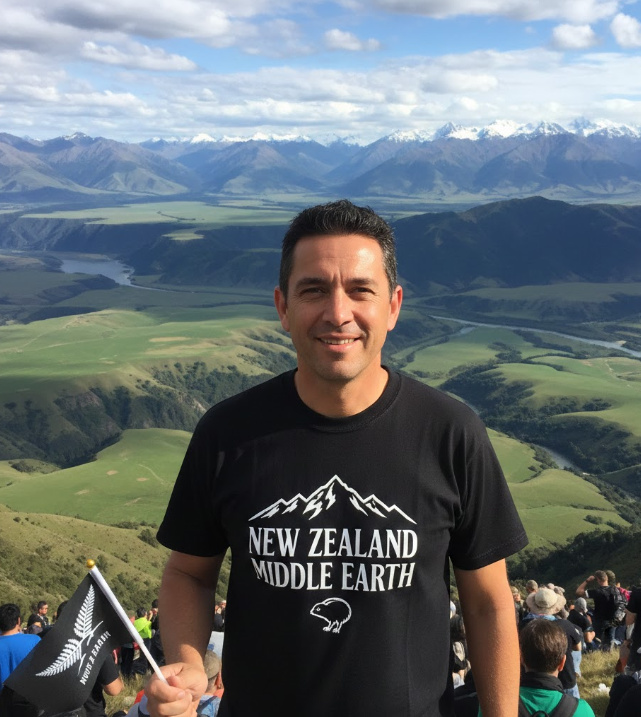 Gift idea for New Zealand enthusiasts - New Zealand Middle Earth t shirt