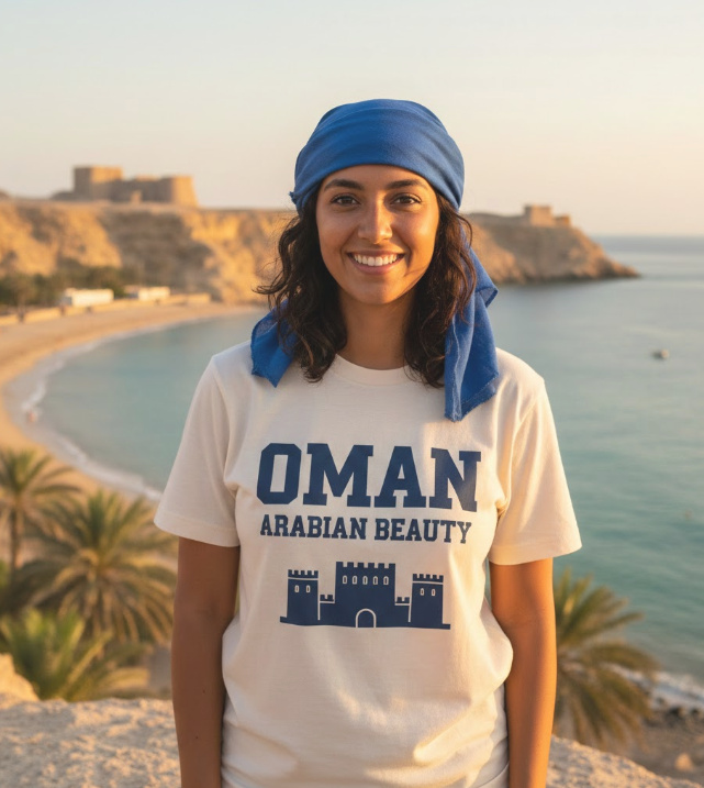Gift idea for Oman travelers - Oman Arabian Beauty t shirt