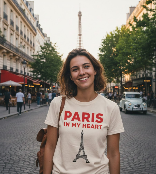 Gift idea for Paris lovers - Paris In My Heart t shirt