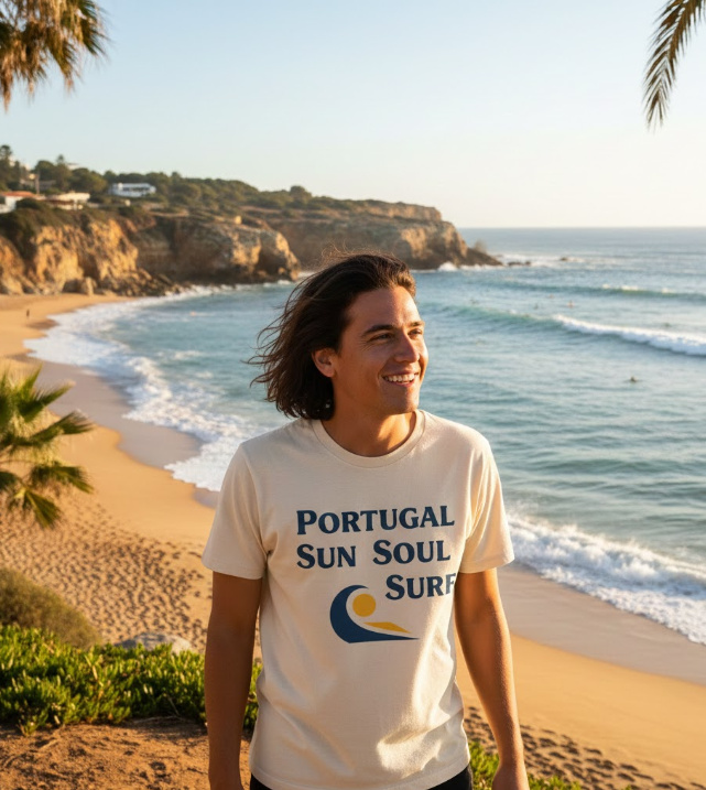 Gift idea for Portugal fans - Portugal Sun Soul Surf t shirt