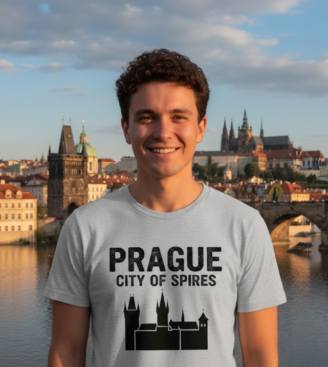 Gift idea for Prague enthusiasts - Prague City Of Spires t shirt