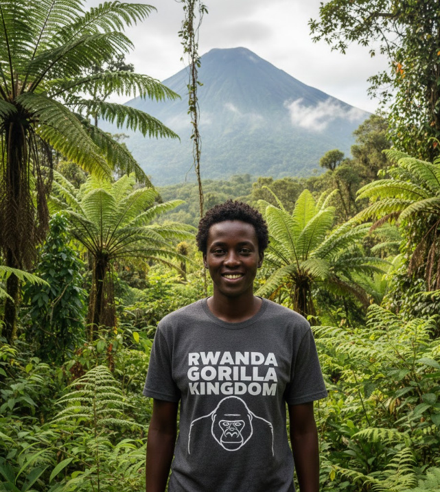 Gift idea for Rwanda travelers - Rwanda Gorilla Kingdom t shirt