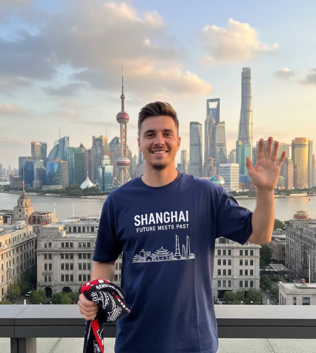 Gift idea for Shanghai lovers - Shanghai Future Meets Past t shirt