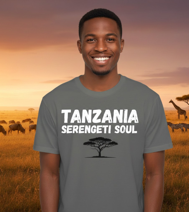 Gift idea for Tanzania fans - Tanzania Serengeti Soul t shirt