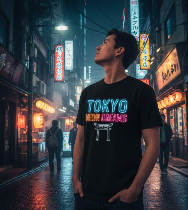 Gift idea for Tokyo enthusiasts - Tokyo Neon Dreams t shirt