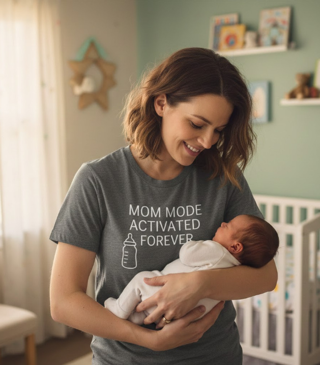 Gift idea for a new mom - Mom Mode Activated Forever t shirt