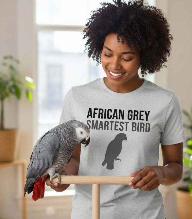 Gift idea for african grey fans - African Grey Smartest Bird t shirt