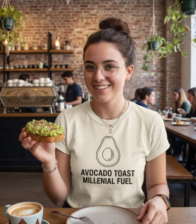 Gift idea for avocado toast fans - Avocado Toast Millennial Fuel t shirt