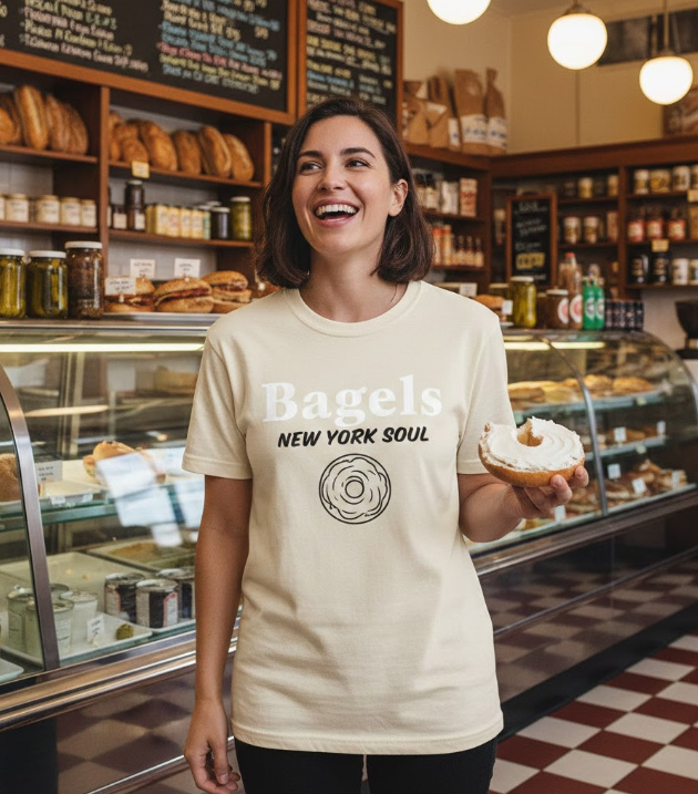 Gift idea for bagels lovers - Bagels New York Soul t shirt