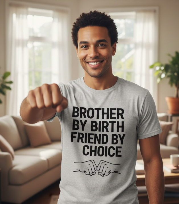 Gift idea for brother - Brother By Birth Friend By Choice t shirt
