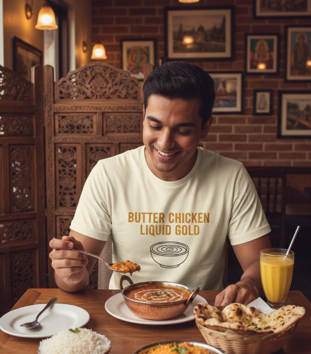 Gift idea for butter chicken enthusiasts - Butter Chicken Liquid Gold t shirt