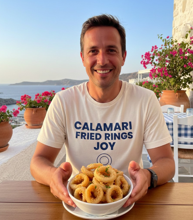 Gift idea for calamari fans - Calamari Fried Rings Joy t shirt