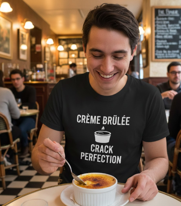 Gift idea for crème brûlée lovers - Crème Brûlée Crack Perfection t shirt