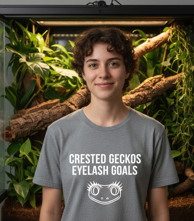 Gift idea for crested gecko fans - Crested Geckos Eyelash Goals t shirt