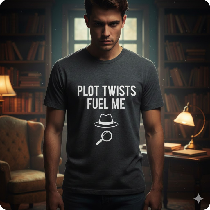 Gift idea for crime novel fan - Plot Twists Fuel Me t shirt