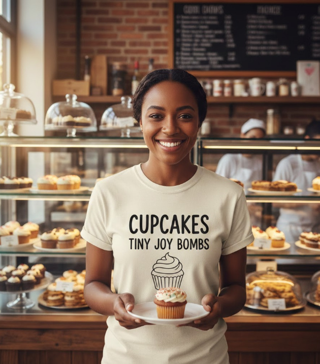 Gift idea for cupcake fans - Cupcakes Tiny Joy Bombs t shirt
