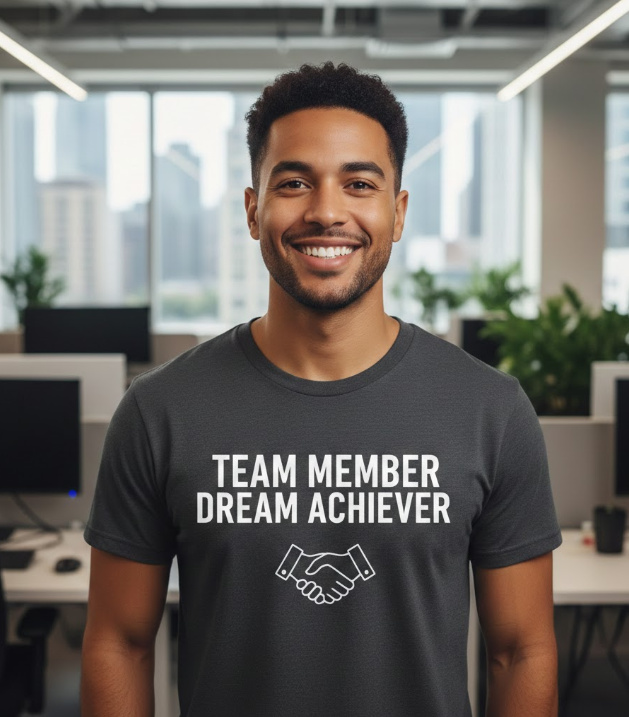 Gift idea for employees - Team Member Dream Achiever t shirt