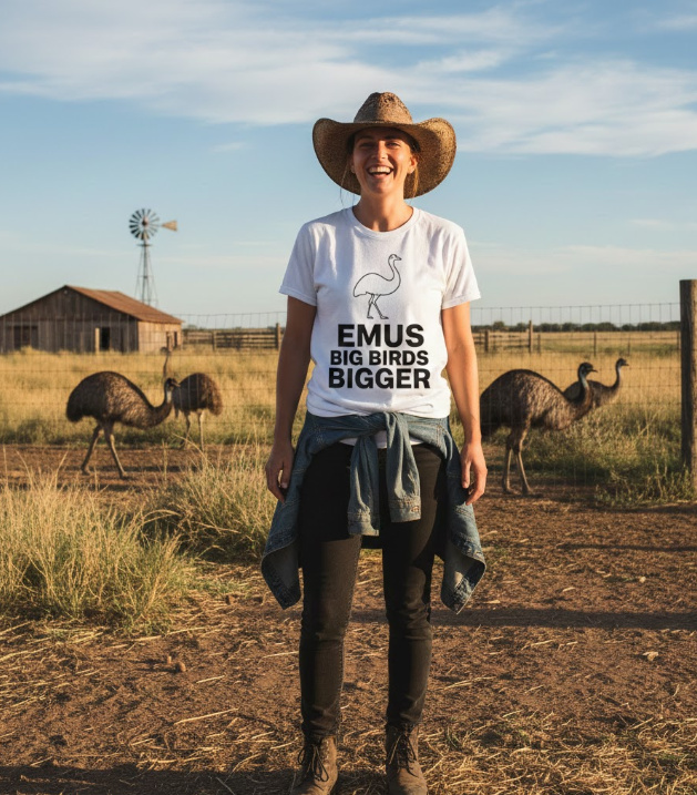 Gift idea for emu lovers - Emus Big Birds Bigger t shirt
