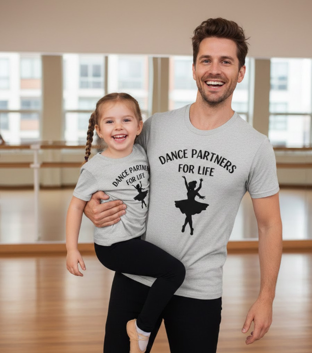 Gift idea for father and daughter dancing - Dance Partners For Life t shirt