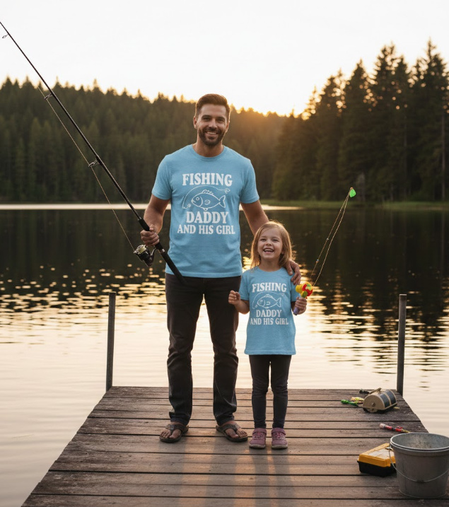 Gift idea for father and daughter fishing - Fishing Daddy And His Girl t shirt