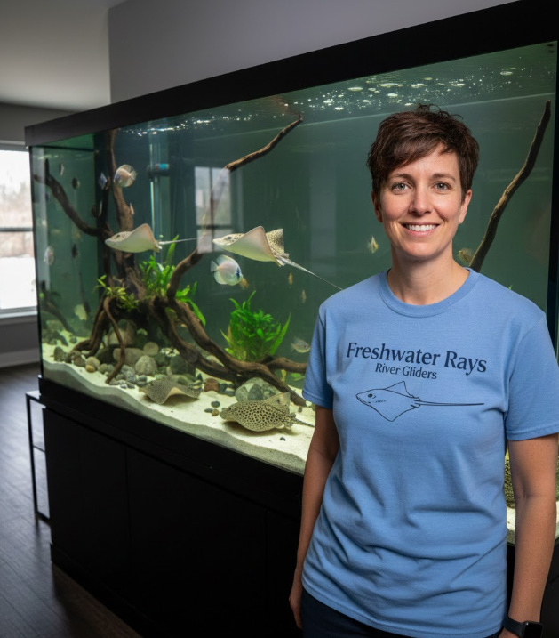 Gift idea for freshwater stingray keepers - Freshwater Rays River Gliders t shirt