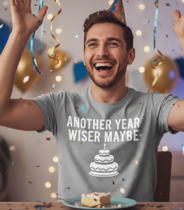 Gift idea for friends birthday - Another Year Wiser Maybe t shirt