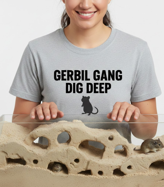Gift idea for gerbil keepers - Gerbil Gang Dig Deep t shirt