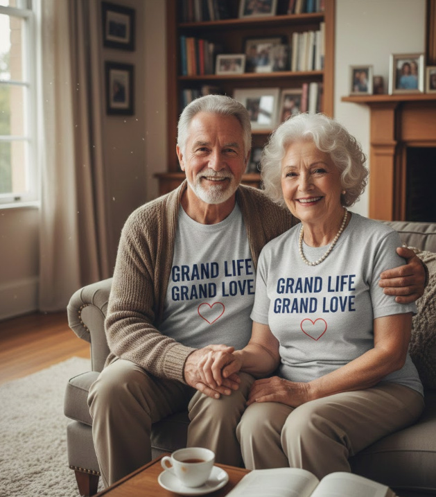 Gift idea for grandparents - Grand Life Grand Love t shirt