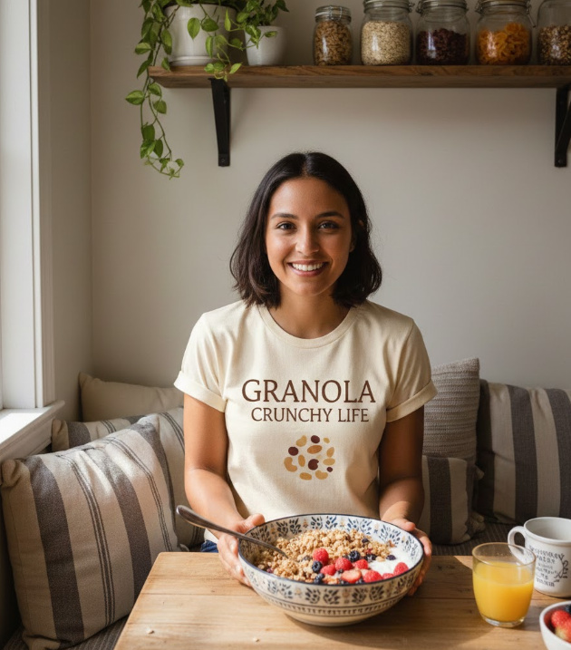 Gift idea for granola lovers - Granola Crunchy Life t shirt