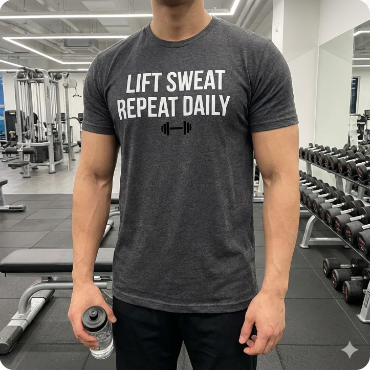 Gift idea for gym lover - Lift Sweat Repeat Daily t shirt