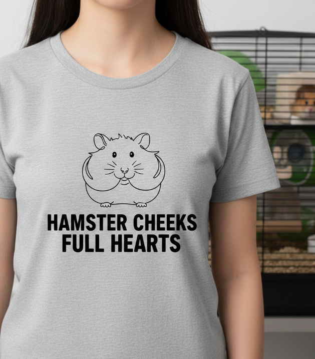 Gift idea for hamster enthusiasts - Hamster Cheeks Full Hearts t shirt