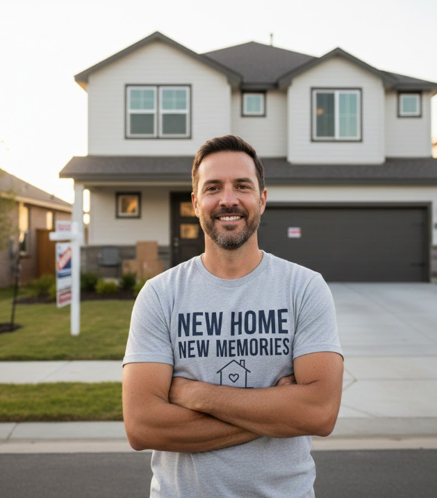 Gift idea for house warming ceremony - New Home New Memories t shirt