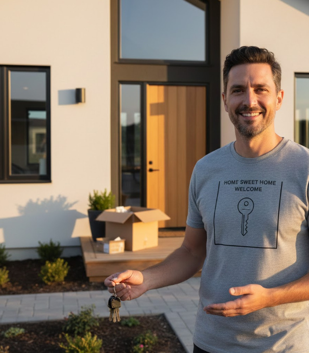 Gift idea for housewarming - Home Sweet Home Welcome t shirt