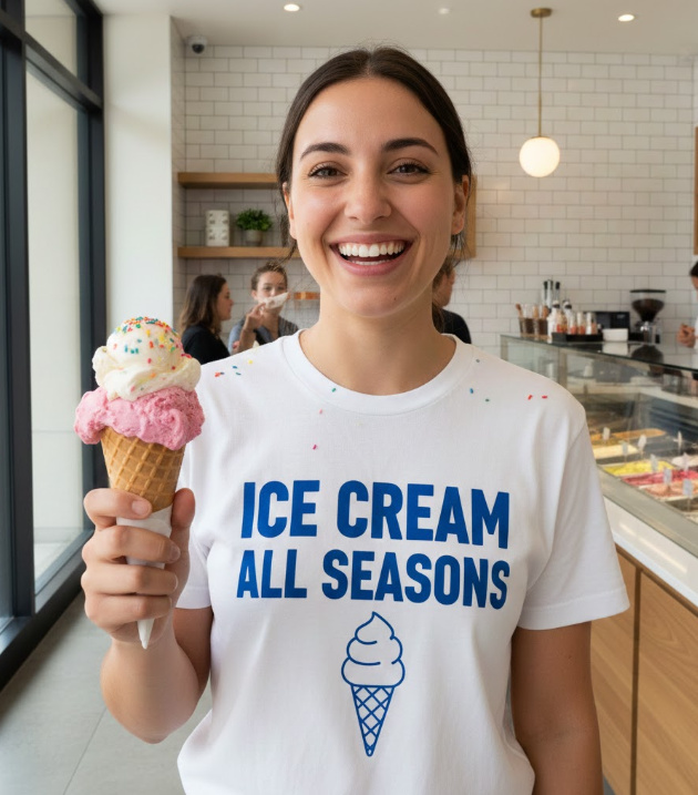Gift idea for ice cream enthusiasts - Ice Cream All Seasons t shirt