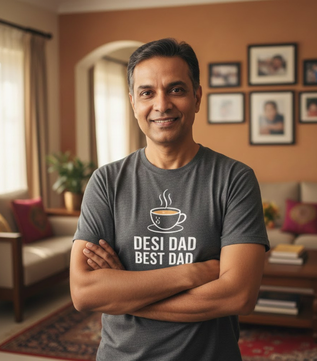 Gift idea for indian dad - Desi Dad Best Dad t shirt