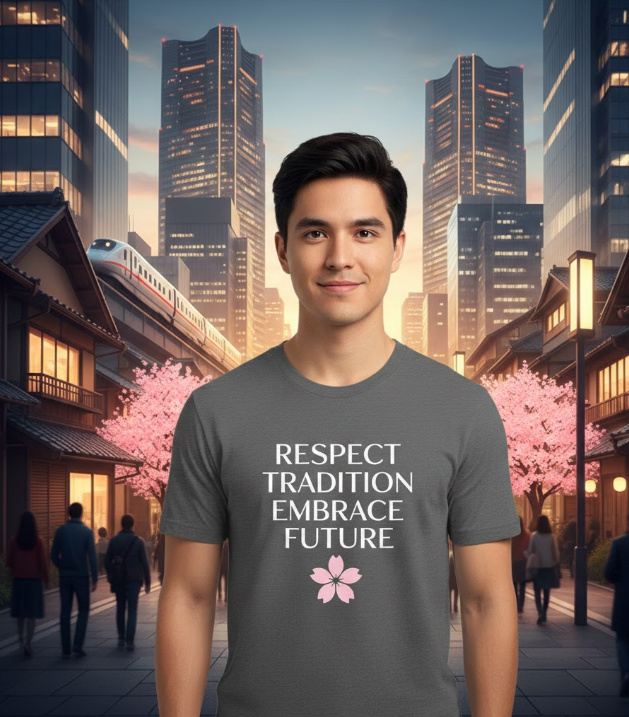 Gift idea for japanese - Respect Tradition Embrace Future t shirt