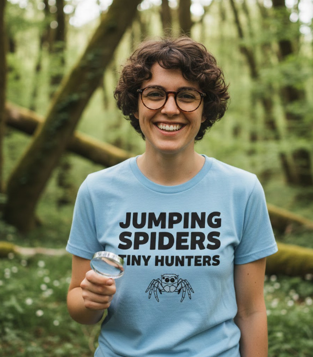 Gift idea for jumping spider lovers - Jumping Spiders Tiny Hunters t shirt