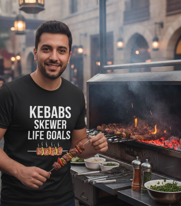 Gift idea for kebab fans - Kebabs Skewer Life Goals t shirt