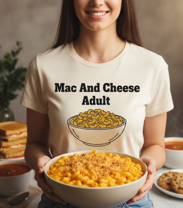 Gift idea for mac and cheese lovers - Mac And Cheese Adult t shirt