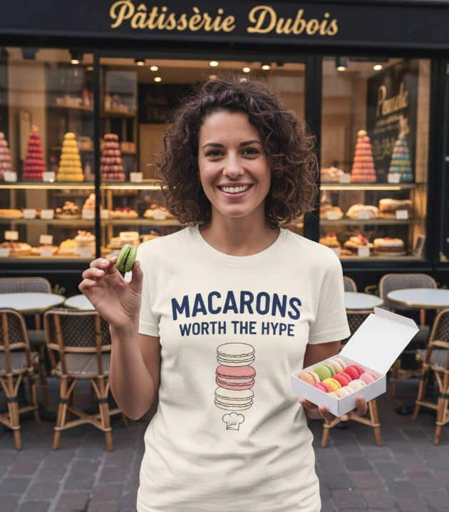 Gift idea for macarons fans - Macarons Worth The Hype t shirt