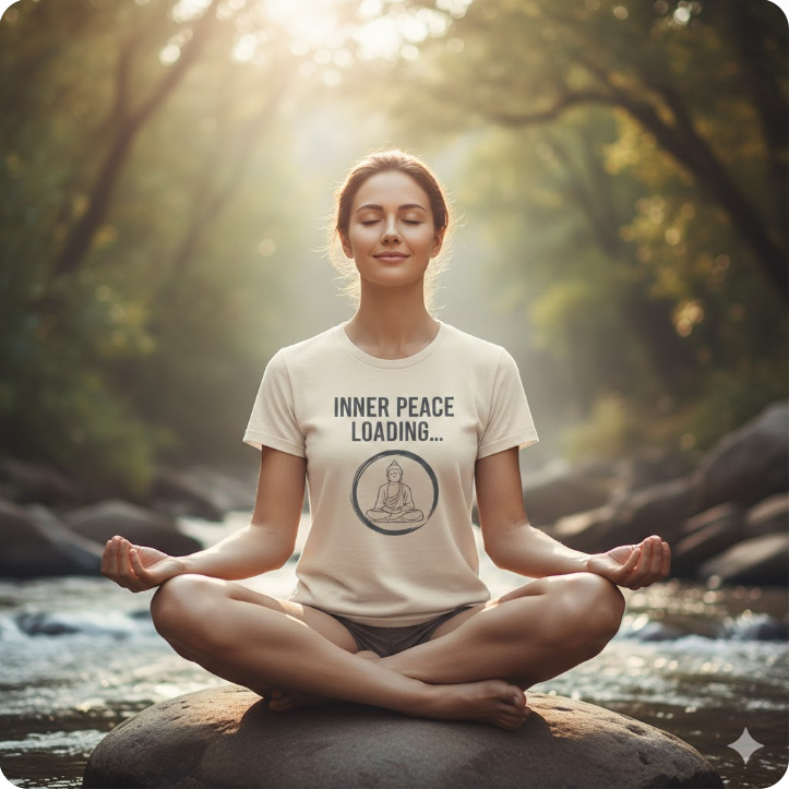 Gift idea for meditation enthusiast - Inner Peace Loading t shirt